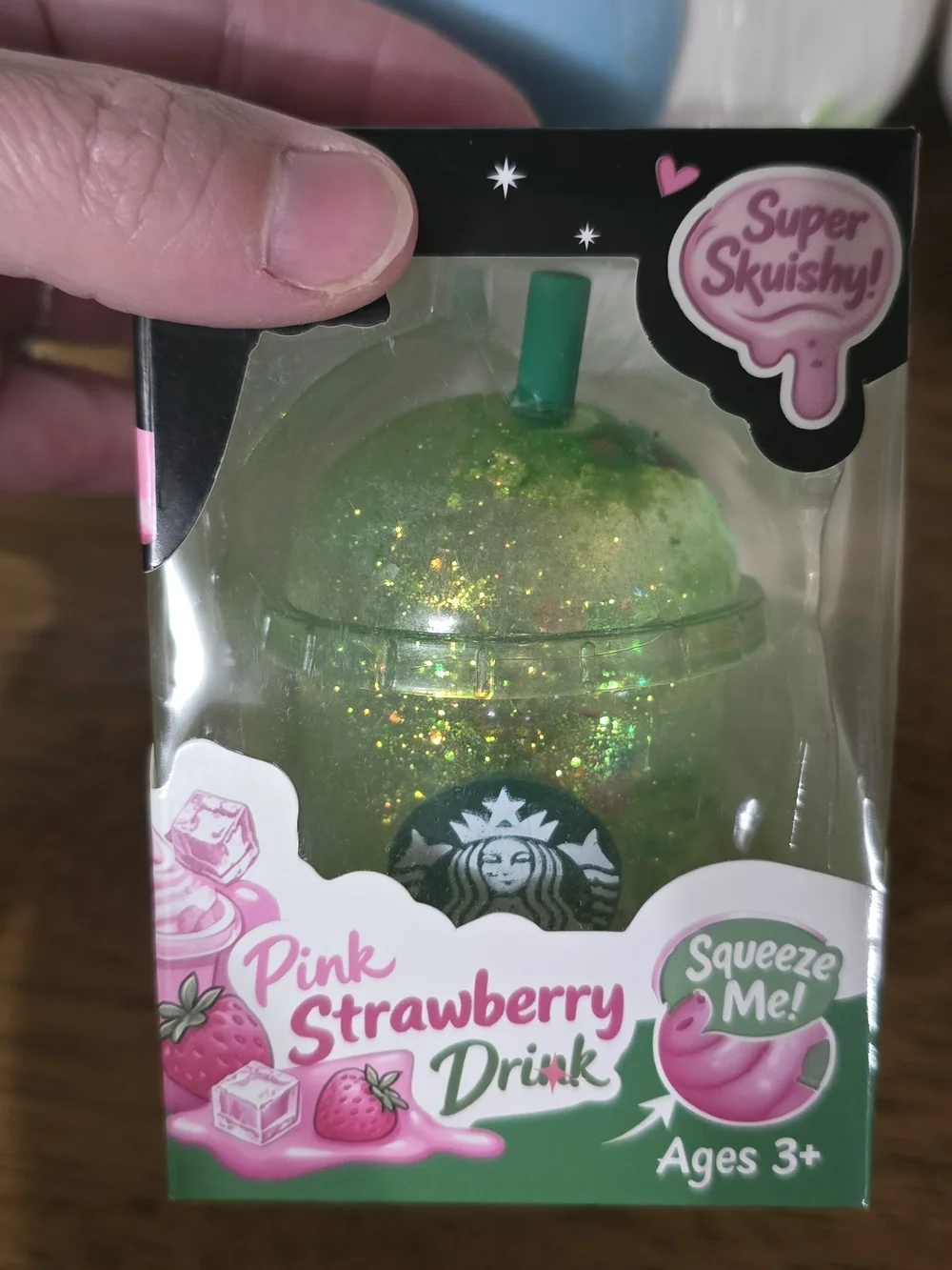 Starbucks Green Glitter Super Squishy Drink Toy